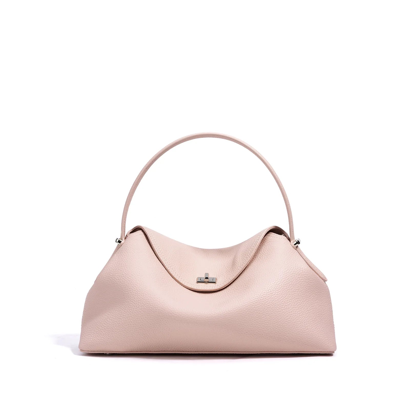 2026 New Women Top Layer Cowhide Leather Two Strap Shoulder Crossbody Bag High End Simple Versatile Handbag