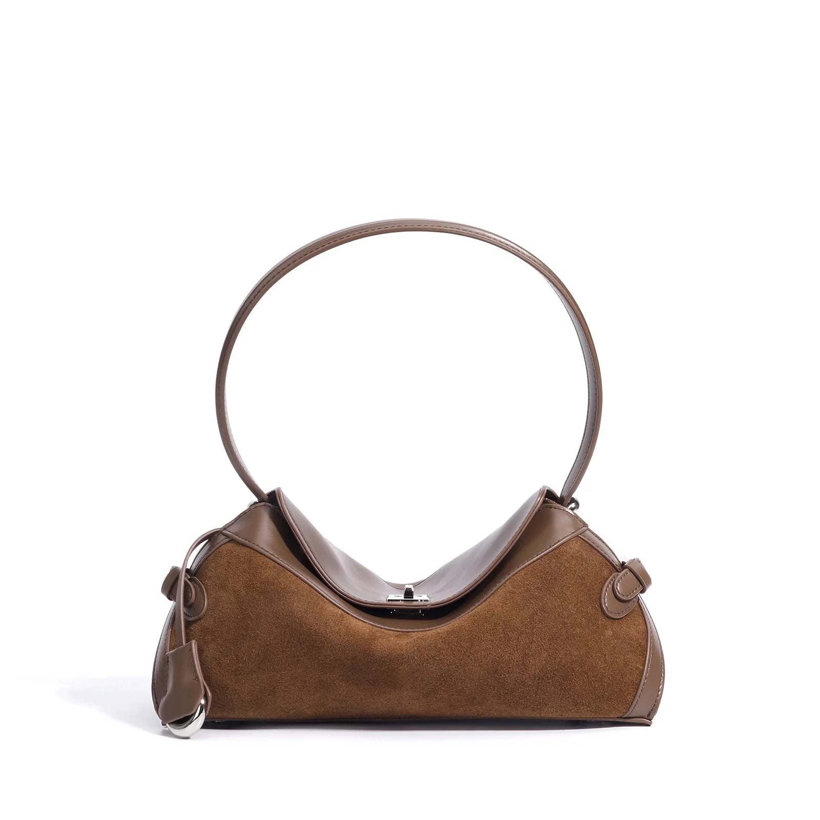 Frosted Genuine Cowhide Crossbody Bag Women Solid Color Adjustable Strap Underarm Shoulder Casual Daily Trendy Handbag