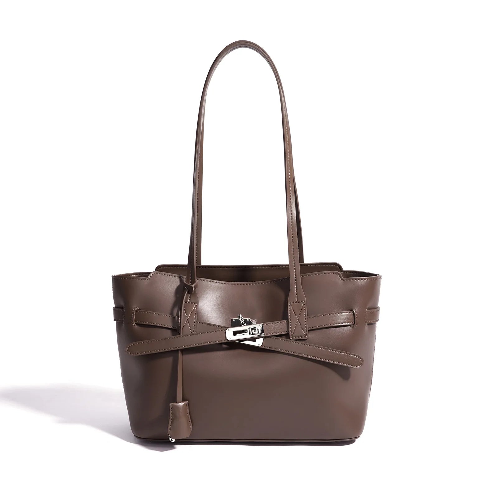 Minimal Casual Genuine Leather Ladies Shoulder Bag Large Space Multi-Scene Daily Commute Tote Purse