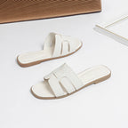 Women'S Sandals Fashion Slippers Soft PU Breathable Non Slip Rubber Bottom Shoes 2025 New Edition
