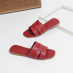 Women'S Sandals Fashion Slippers Soft PU Breathable Non Slip Rubber Bottom Shoes 2025 New Edition