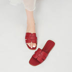 Women'S Sandals Fashion Slippers Soft PU Breathable Non Slip Rubber Bottom Shoes 2025 New Edition