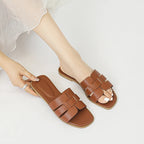 Women'S Sandals Fashion Slippers Soft PU Breathable Non Slip Rubber Bottom Shoes 2025 New Edition