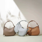2026 New Summer Genuine Leather Underarm Bag, Minimalist Zip Closure Women Shoulder Crossbody Handbag