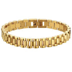 Joolim High End 18K Link Chain Bracelet Adjustable Stainless Steel Bracelet Tarnish Free Jewelry Women