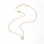 Joolim Jewelry 18K Gold Plated Waterproof&Tarnish Free Fashion Heart&Teardrop Pear Zirconia Pendant Necklace Stainless Steel