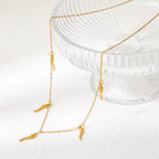 Joolim Jewelry 18K Gold Plated Waterproof&Tarnish Free Fashion Simple Vivid Pepper Pave Pendant Necklace Stainless Steel