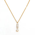 Joolim Jewelry 18K Gold Plated Waterproof&Tarnish Free Fashion Dainty Teardrop&Round Zirconia Pendant Necklace Stainless Steel