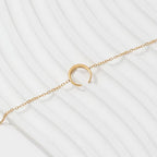 High End Crescent Moon Stainless Steel for Women Wholesale Jewelry 18K Gold Plated Bracelets Geometric