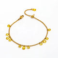 High End 18K PVD Gold Plated Water Drop Yellow Olive Green Zircon Luxury Tassel Stainless Steel Bracelet for Jewelry Women