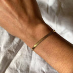 Joolim Stylish Stainless Steel Gold Plated Herringbone Bracelet Stainless Steel Chain Bracelet Wholesale