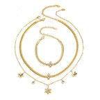 Joolim Jewelry 18K Gold Plated No Fade Luxury Fashion Three-Dimensional Flower Zirconia Pendant Necklace Stainless Steel Jewelry