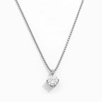 Joolim Jewelry 18K Gold Plated Waterproof Fashion Simple Classic round Zirconia Pendant Necklace Stainless Steel Jewelry