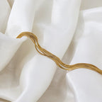 High End 18K Gold Plated Stainless Five Layers Snake Chain Bracelet for Women Wholesale Fashion Jewelry