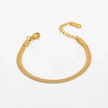 Joolim Stylish Stainless Steel Gold Plated Herringbone Bracelet Stainless Steel Chain Bracelet Wholesale
