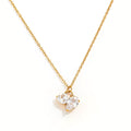Joolim Jewelry 18K Gold Plated Waterproof&Tarnish Free Fashion Heart&Teardrop Pear Zirconia Pendant Necklace Stainless Steel