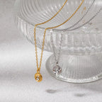 Joolim Jewelry 18K Gold Plated Waterproof Fashion Mobius Donut Zirconia Sparkling Pendant Necklace Stainless Steel Jewelry