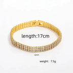 Joolim Luxury Tennis Charm Bracelet Waterproof & Tarnish-Free Colorful Zirconia Stainless Steel Fashionable Jewelry
