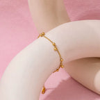 High End Gold Plated Stainless Steel Bead Satellite Pendant Bead Chain Bracelet for Women Wholesale Jewelry