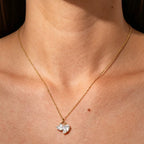 Joolim Jewelry 18K Gold Plated Waterproof&Tarnish Free Fashion Heart&Teardrop Pear Zirconia Pendant Necklace Stainless Steel
